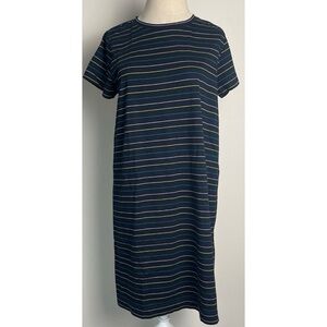 A.P.C Black Strip Minimalist Shirt Dress